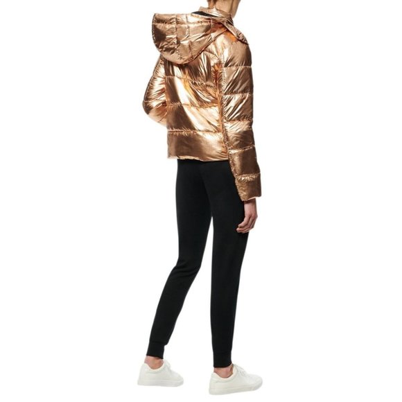 Andrew Marc Metallic Puffer Copper Jacket - Small - Picture 3 of 7